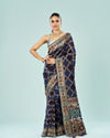 Indigo Blue Georgette Saree